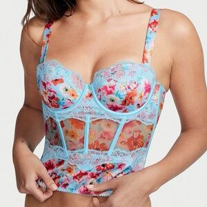 Victoria’s Secret (NWT) sexy floral print lace corset top
